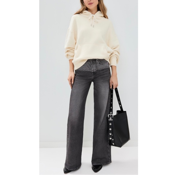 Rag & Bone Miramar Fleece Terry Sofie Wide Leg Sweatpants Jeans Charlize 28 NWOT - Picture 4 of 9